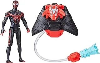 Spider-Man Marvel Spider-Man Aqua Web Warriors 4-Inch Miles Morales Action Figure with Refillable Water Gear Accessory, Action Figures for Boys and Girls 4 and Up