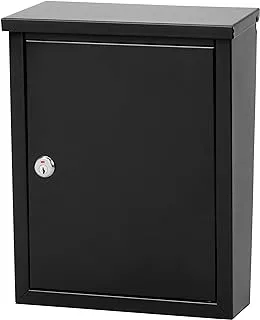 ARCHITECTURAL MAILBOXES 2580B-10 Chelsea Locking Wall Mount Mailbox, Medium, Black