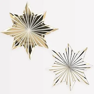 Meri Meri Gold Stripe Star Plate 8-Piece Set