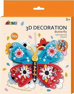 Avenir 3D Decoration - Butterfly Kit | Turn Your Wall into a Zoo! Create 3D Decorations with Pre-Cut Cardboard Puzzle Pieces | Thoughtful and Creative Gift Option for Kids 3+