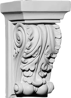 Ekena Millwork COR03X02X06AP 3 1/2-Inch W x 2 3/4-Inch D x 6-Inch H Apollo Leaf Corbel