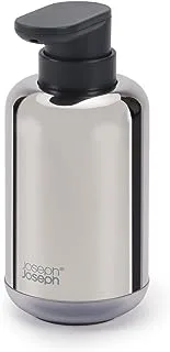 Joseph Joseph EasyStore - Luxe Soap Pump with fill-level window, easy-push pump head, non-slip base, refillable,Stainless Steel,One Size,70582