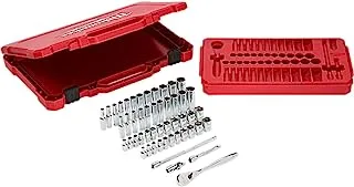 Milwaukee Electric Tools MLW48-22-9004 1/4In Ratchet & Socket Set - SAE & Metric