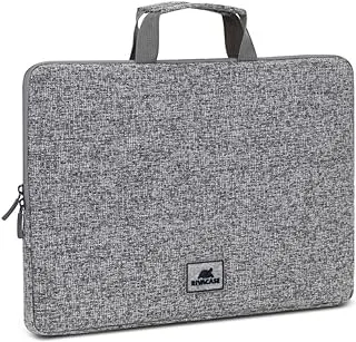 Rivacase 7915 Laptop Sleeve Bag with Handles, 15.6-Inch Size, Light Grey