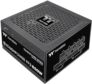 وحدة إمداد الطاقة المعيارية الكاملة من Thermaltake Toughpower PF3 Platinum، سعة إخراج 850 وات، تصميم مضغوط، PCIe Gen 5.0 جاهز، PFC نشط - أسود