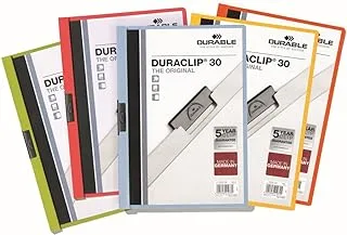 Durable 999109940 Clip-on files Duraclip 30 for DIN A4, 5 pieces, assorted colours