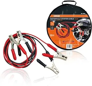 OSRAM STARTER CABLE 150A, jumper cable for petrol engines, 6/12V, OSC060, jumper cable for ≤1.6L engines, copper-coated aluminum, 2.5m