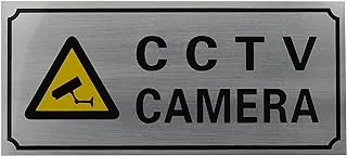 BPA Metal CCTV Camera Signage Board for Home, Office, Shops and Elsewhere, Silver (8