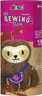 Avenir Sewing My First Doll - Sloth Kit | Create a Super Soft Sloth, Develop Motor Skills & Creativity | Safe and Educational - Trusted Art, Learning, and Entertainment for Kids 3+