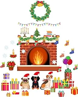 BPA Christmas Tree Walls Decals, Christmas Hearth Wall Stickers