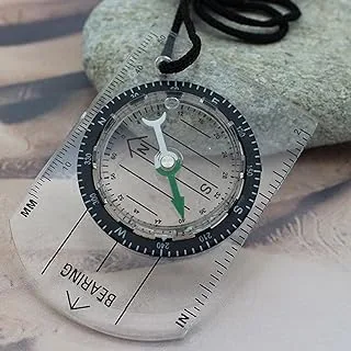 Biella™ Mini Compass Map Scale Ruler Multifunctional Equipment Outdoor Hiking Camping Survival Guiding Tool