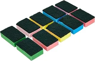 Delcasa DC1553 10piece Cleaning Sponge, multicolor