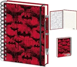 Grindstore Warner Bros The Batman Wiro A5 Notebook with Pen, Red