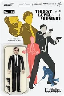 Super7 The Office Threat Level Midnight مايكل سكوت في دور مايكل سكارن - 3.75 بوصة شخصية العمل المكتبي مع ملحقات البرامج التلفزيونية الكلاسيكية وألعاب ثقافة البوب