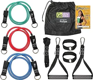 GoFit ProGym Extreme – Portable Home Gym Set with Resistance Tubes, Handles, Ankle Straps, Door Anchors