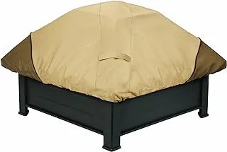 Classic Accessories Veranda Water-Resistant 40 Inch Square Fire Pit Cover, Outdoor Firepit Cover