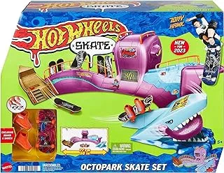 مجموعة لعب Hot Wheels Skate™ Octopark، مع لوحة أصابع حصرية وأحذية تزلج