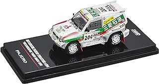 Inno64 1/64 Scale Mitsubishi Pajero Evolution 204 Oil Paris Dakar 1998 Car Dicast Model, White