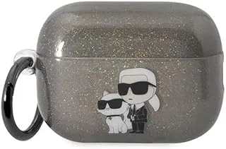 Karl Lagerfeld TPU Glitter NFT Karl & Choupette Case (Black)