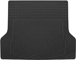 Sulfar Mt-785 Heavy Duty Cargo Liner Floor Mat-All Weather Trunk Protection, Trimmable To Fit & Durable Hd Rubber Protection For Car Suv Sedan Auto - Black