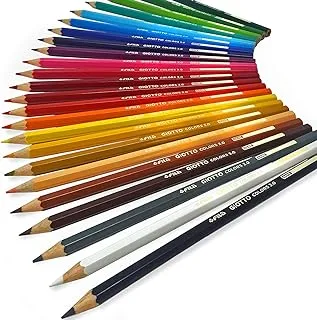 GIOTTO Colors 3.0 Colouring Pencils, 24 Pieces in Assorted Colours, Ideal for Children, Parties, and Schools