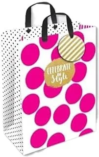 Rachel Ellen Designs Fizz Gift Bag, Medium, Pink