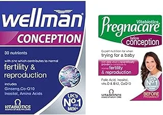 Vitabiotics Bundle: Wellman Conception 30 Tablets + Pregncare Conception 30 Tablets