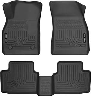 Husky Liners Weatherbeater Floor Mats | Fits 2013-2015 Chevrolet Malibu, 2016 Chevrolet Malibu Limited | Front & 2nd Row, 3-pc Black - 98191