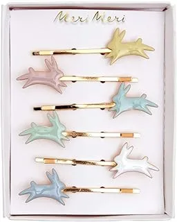 Meri Meri Bunny Enamel Hair Slides 6-Pieces