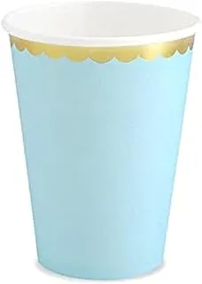 Party Deco Cups, 220 ml Capacity, Light Blue