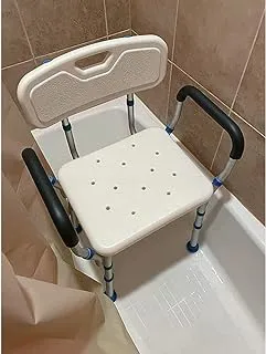 GreenChief Heavy Duty Shower Chair with Arms and Back - Tool Free - Bathtub Seat with Handles for Seniors, Elderly, Disabled & Handicap- Adjustable Medical Shower Stool Spa Seat for Bariatrics 300Lb