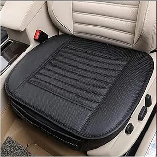 Sulfar Car Seat Covers Leather, Comfortable and Breathable Four Seasons General Pu Leather Bamboo Car Seat Pads, Car Interior Seat Cushion(black)