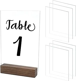 20 Pieces Blank Clear Acrylic Sign | 4x6 Inch Acrylic Plexiglass Sheet, Perfect for DIY Wedding Table Numbers, Acrylic Wedding Signs, Wedding & Event Table Centerpiece Decorations