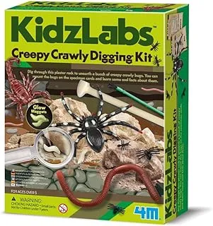 4M KidzLabs-Creepy Crawlies Digging Kit, Mixed Colours