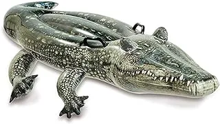 Intex Realistic Gator Ride-On, Multi-Colour, 67 x 34 Inches, 57551