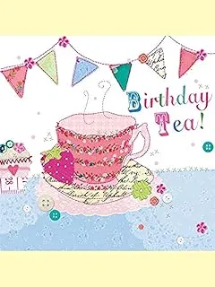 Rachel Ellen Birthday Teacup Card, Multicolor