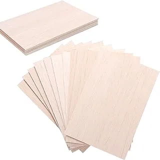 bpa Unfinished Wood, 15 Pack Balsa Wood Sheets, Basswood Thin Craft Wood Board for House Aircraft Ship Boat Arts and Crafts, School Projects, Wooden DIY Ornaments (150x100x2mm)