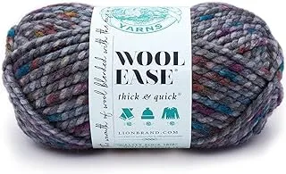 Lion Brand Yarn Wool-Ease Thick & Quick Yarn, Soft and Bulky Yarn for Knitting, Crocheting, and Crafting, 1 Skein, Abalone