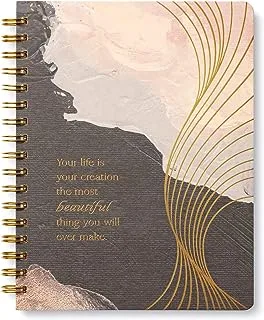 Compendium Spiral Notebook - Your life is your creation... — A Designer Spiral Notebook with 192 Lined Pages, College Ruled, 7.25”W x 9.25”H