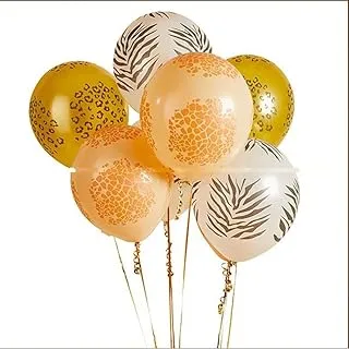 Club GREEN 31PK 9 Safari Animal Balloons, Animal Print Balloons, Zebra Print Balloons, Childrens Party Balloons, Balloon Decorations