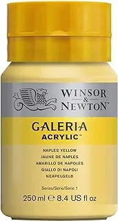 Winsor & Newton Galeria Acrylic Naples Yellow 250ml,tub with even consistency, non-fading, high coverage, rich in colour pigments