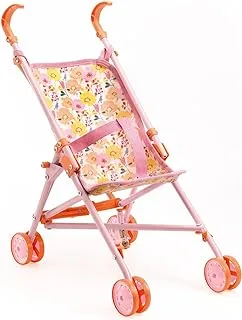 Djeco Pomea Flowers Design Stroller, Multicolor