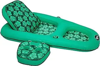 Campania 2 in 1 Convertible Water Lounge, Multi Teal Floral Print, L