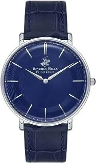 Beverly Hills Polo Club Men's GL22 Movement Watch, Analog Display and Leather Strap - BP3322X.399, Blue