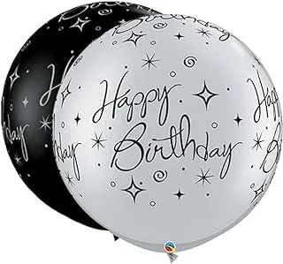 Qualatex 53476-Q Birthday Sparkles & Swirls-a-round, 30