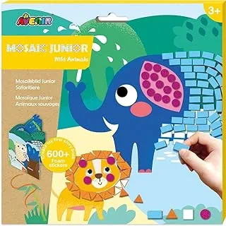 Avenir Create My First Story Book - Wild Animals | Mosaic Junior Kit: Fun DIY Activity for Kids - Improve Coordination and Perception of Colors | Ideal gift for Kids 3+