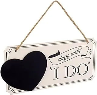 bpa “Days Until I Do” Wedding Countdown Sign Wooden Heart Hanging Chalkboard Plaque