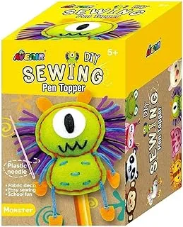 Avenir Sewing Pen Topper - Monster | DIY Pen Topper Friend Sewing Kit - Hours of Entertainment & Creativity | Tools & Instructions Included, Easy and Fun Activity for Kids +