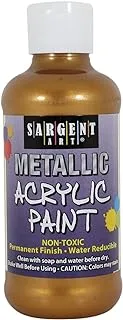 Sargent Art 25-2310 8-Ounce Metallic Acrylic Paint, Aztec Gold