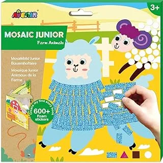 Avenir Create My First Story Book - Farm Animals | Mosaic Junior Kit: Fun DIY Activity for Kids - Improve Coordination and Perception of Colors | Ideal gift for Kids 3+